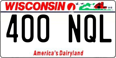 WI license plate 400NQL