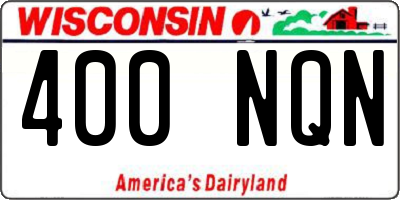 WI license plate 400NQN