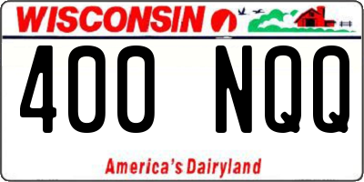 WI license plate 400NQQ