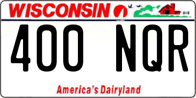 WI license plate 400NQR