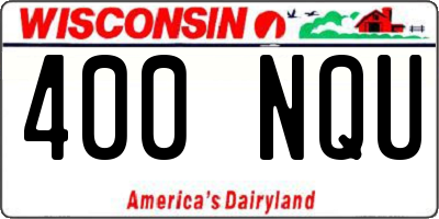 WI license plate 400NQU