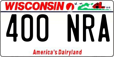 WI license plate 400NRA