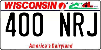 WI license plate 400NRJ
