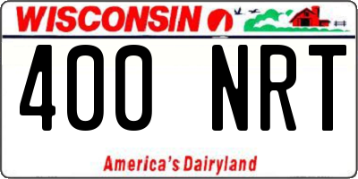WI license plate 400NRT