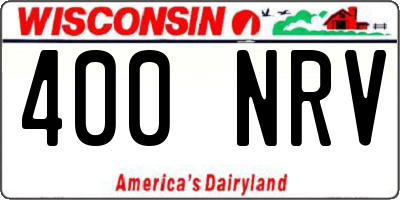 WI license plate 400NRV