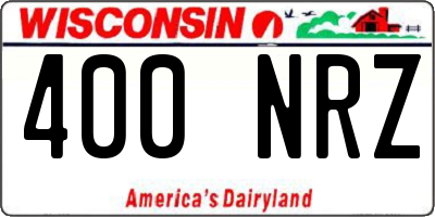 WI license plate 400NRZ