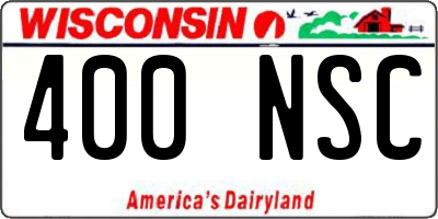 WI license plate 400NSC