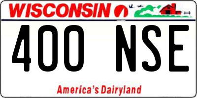 WI license plate 400NSE