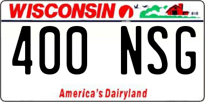WI license plate 400NSG