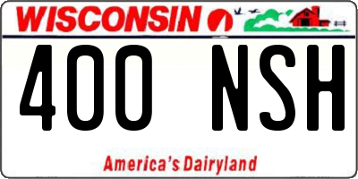 WI license plate 400NSH