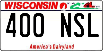 WI license plate 400NSL