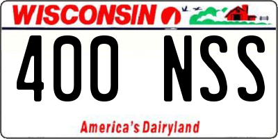 WI license plate 400NSS