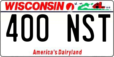 WI license plate 400NST