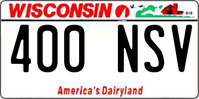 WI license plate 400NSV
