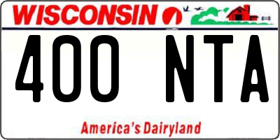 WI license plate 400NTA