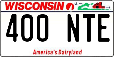 WI license plate 400NTE