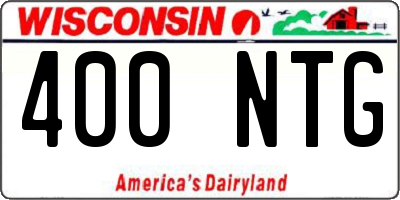WI license plate 400NTG