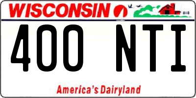 WI license plate 400NTI
