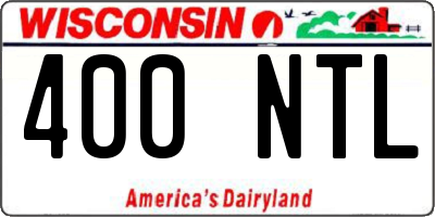 WI license plate 400NTL