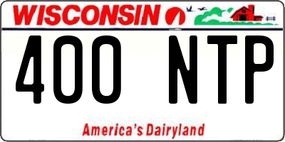 WI license plate 400NTP