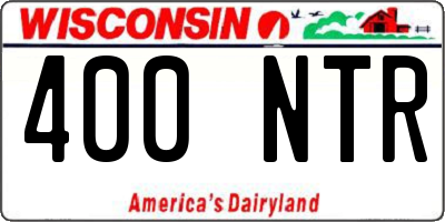 WI license plate 400NTR