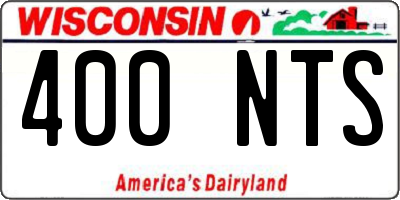 WI license plate 400NTS