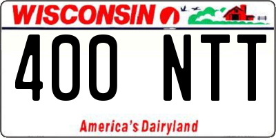 WI license plate 400NTT