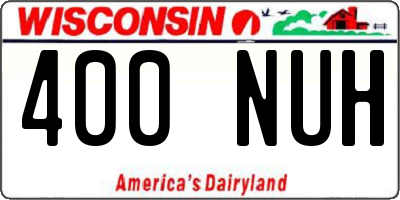 WI license plate 400NUH
