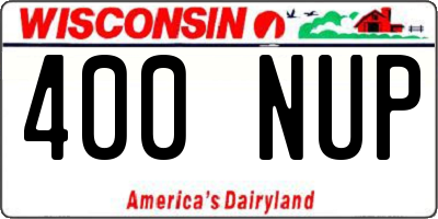 WI license plate 400NUP