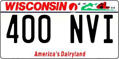 WI license plate 400NVI