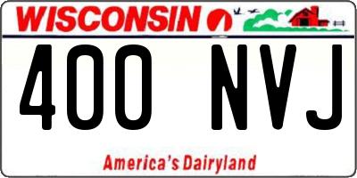 WI license plate 400NVJ