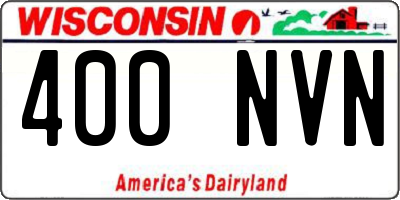 WI license plate 400NVN