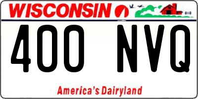 WI license plate 400NVQ