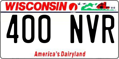 WI license plate 400NVR