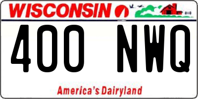 WI license plate 400NWQ