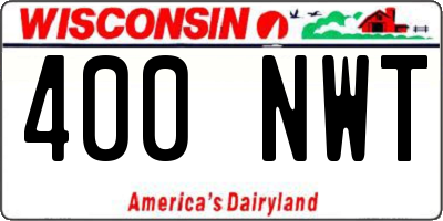 WI license plate 400NWT