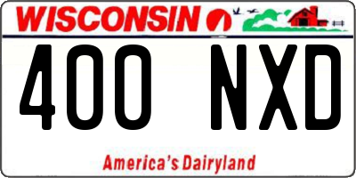 WI license plate 400NXD
