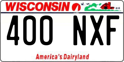 WI license plate 400NXF