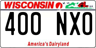 WI license plate 400NXO