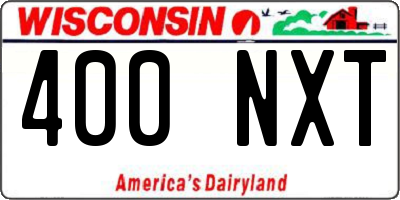 WI license plate 400NXT