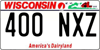WI license plate 400NXZ
