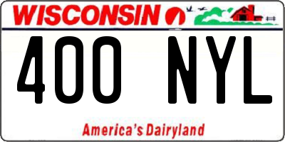 WI license plate 400NYL