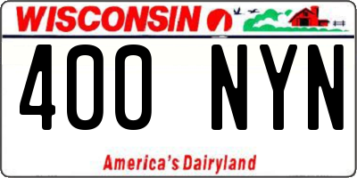 WI license plate 400NYN