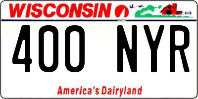 WI license plate 400NYR