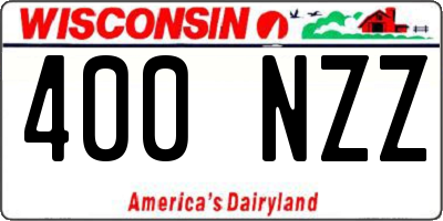 WI license plate 400NZZ