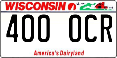 WI license plate 400OCR