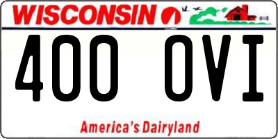 WI license plate 400OVI