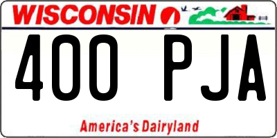 WI license plate 400PJA