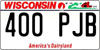 WI license plate 400PJB