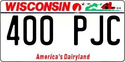 WI license plate 400PJC